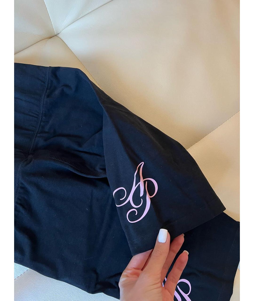 AGENT PROVOCATEUR Черные хлопко-эластановые спортивные брюки и шорты, фото 5