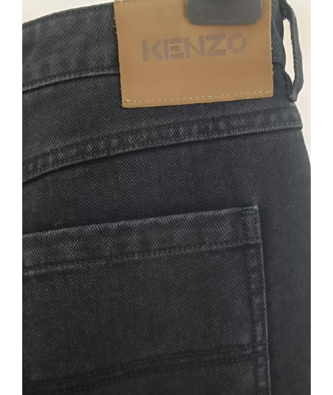 KENZO Черные хлопковые прямые джинсы, фото 4