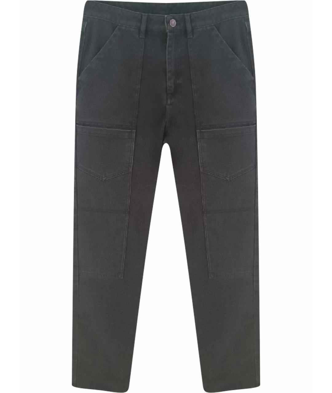 KENZO Черные хлопковые прямые джинсы, фото 1
