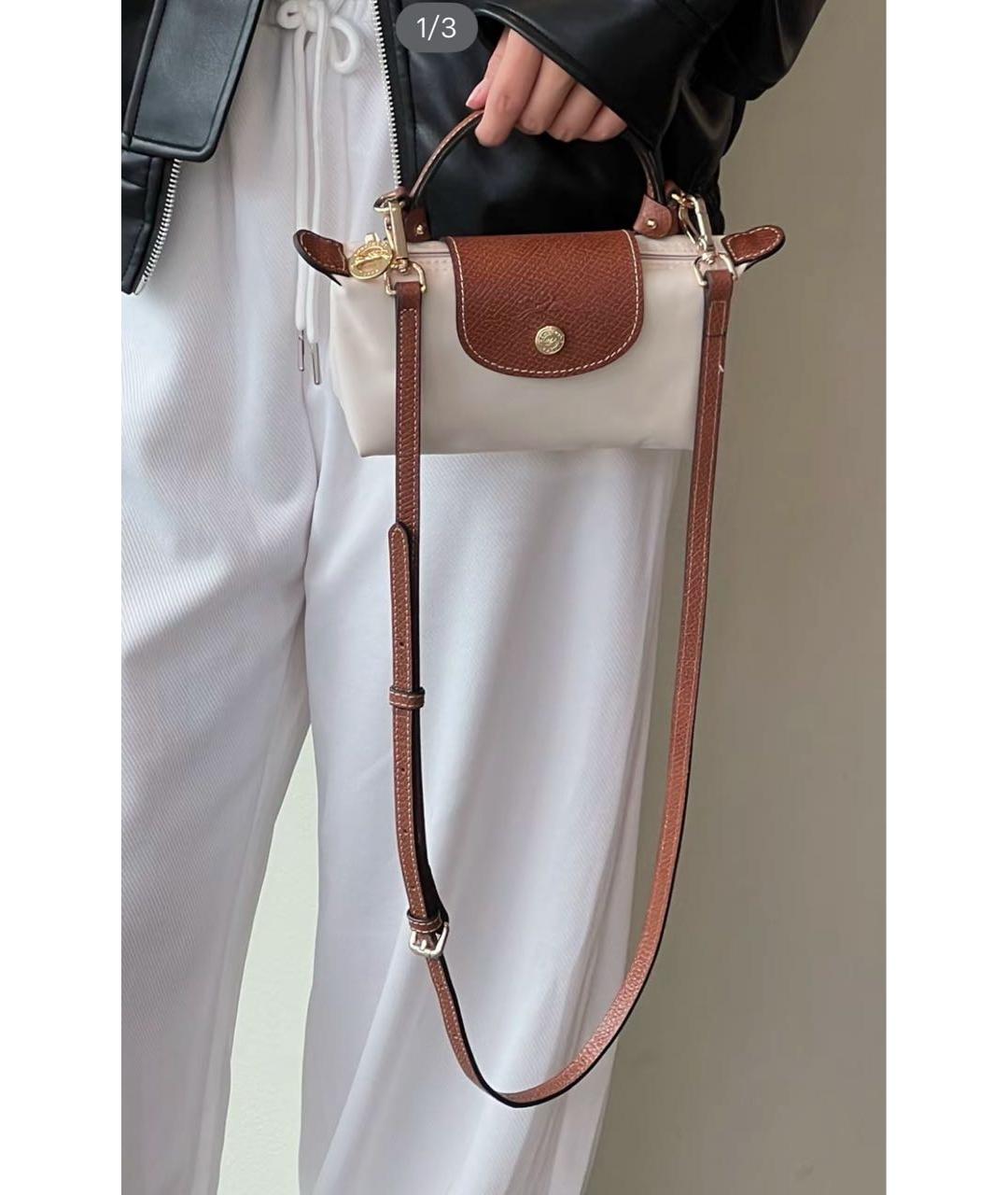 LONGCHAMP Белая сумка с короткими ручками, фото 7