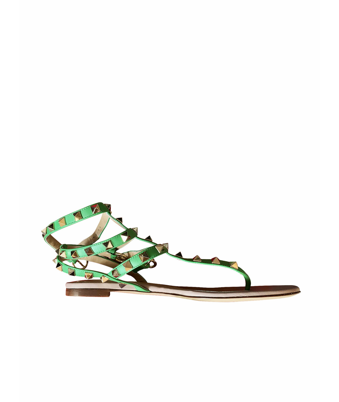 VALENTINO Зеленые кожаные сандалии, фото 1