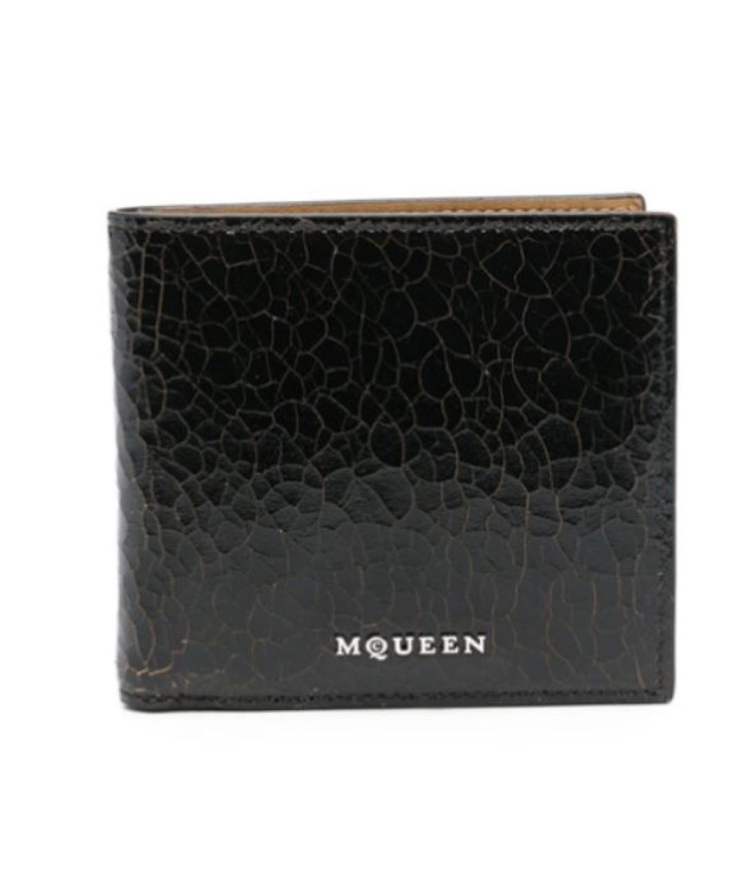 ALEXANDER MCQUEEN Черный кожаный кошелек, фото 4