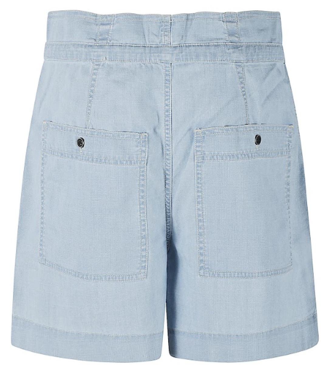 ISABEL MARANT Голубые хлопковые прямые брюки, фото 2