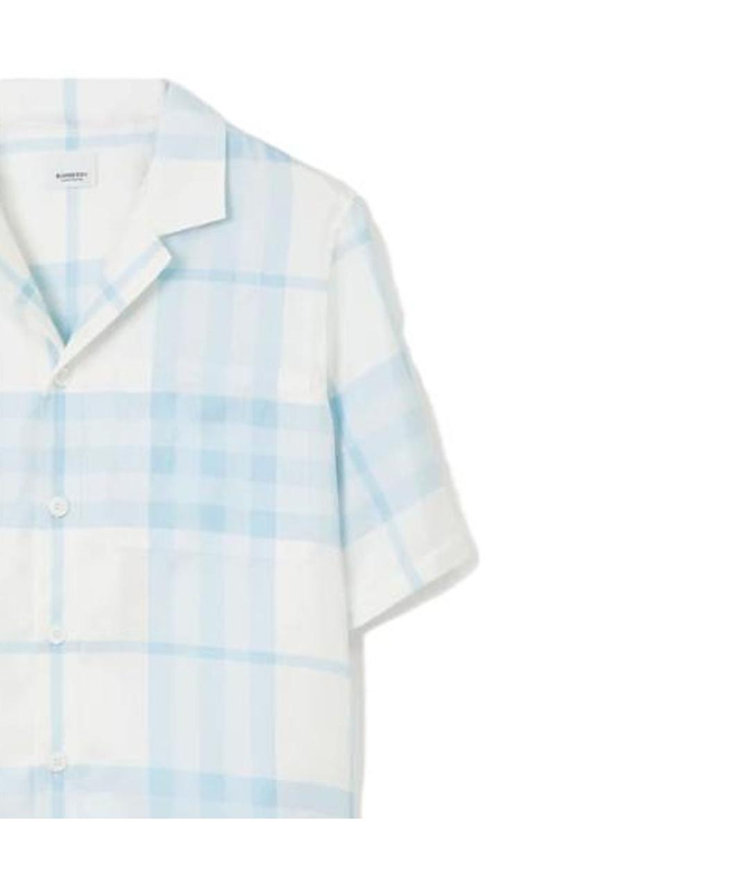 BURBERRY Голубая шелковая кэжуал рубашка, фото 3