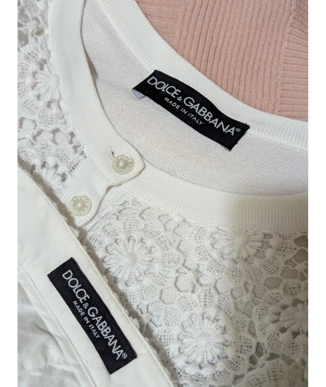 DOLCE&GABBANA Белый хлопковый костюм с юбками, фото 3