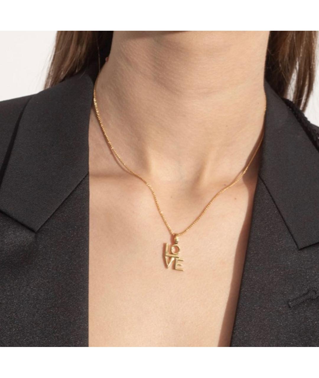 SAINT LAURENT Золотая металлическая подвеска, фото 6