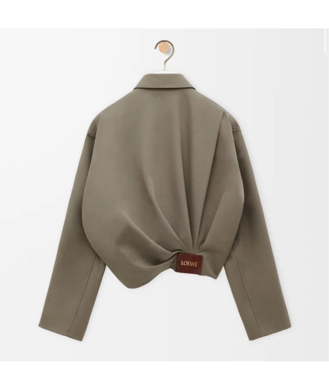 LOEWE Хаки хлопковая куртка, фото 2