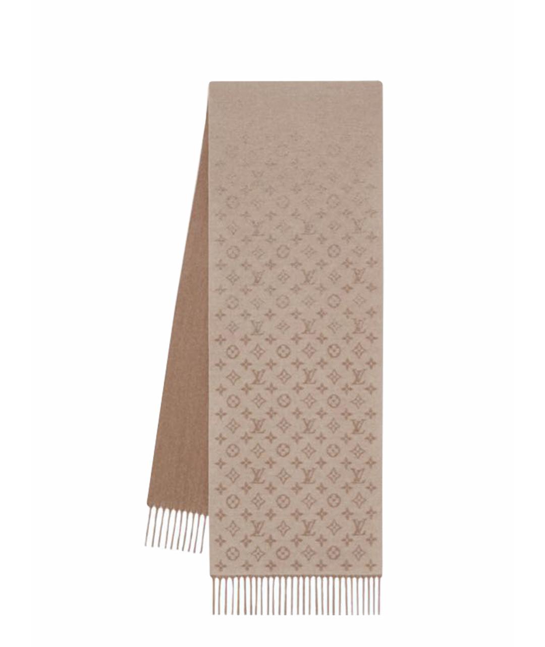 LOUIS VUITTON Бежевый кашемировый шарф, фото 1