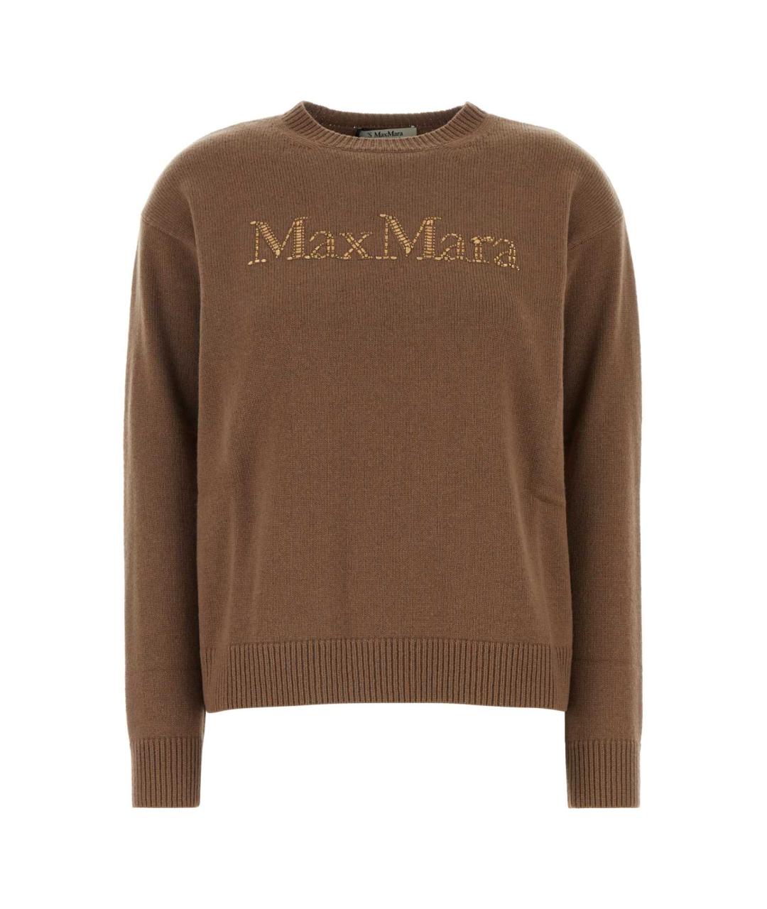 'S MAX MARA Коричневый кашемировый джемпер / свитер, фото 1