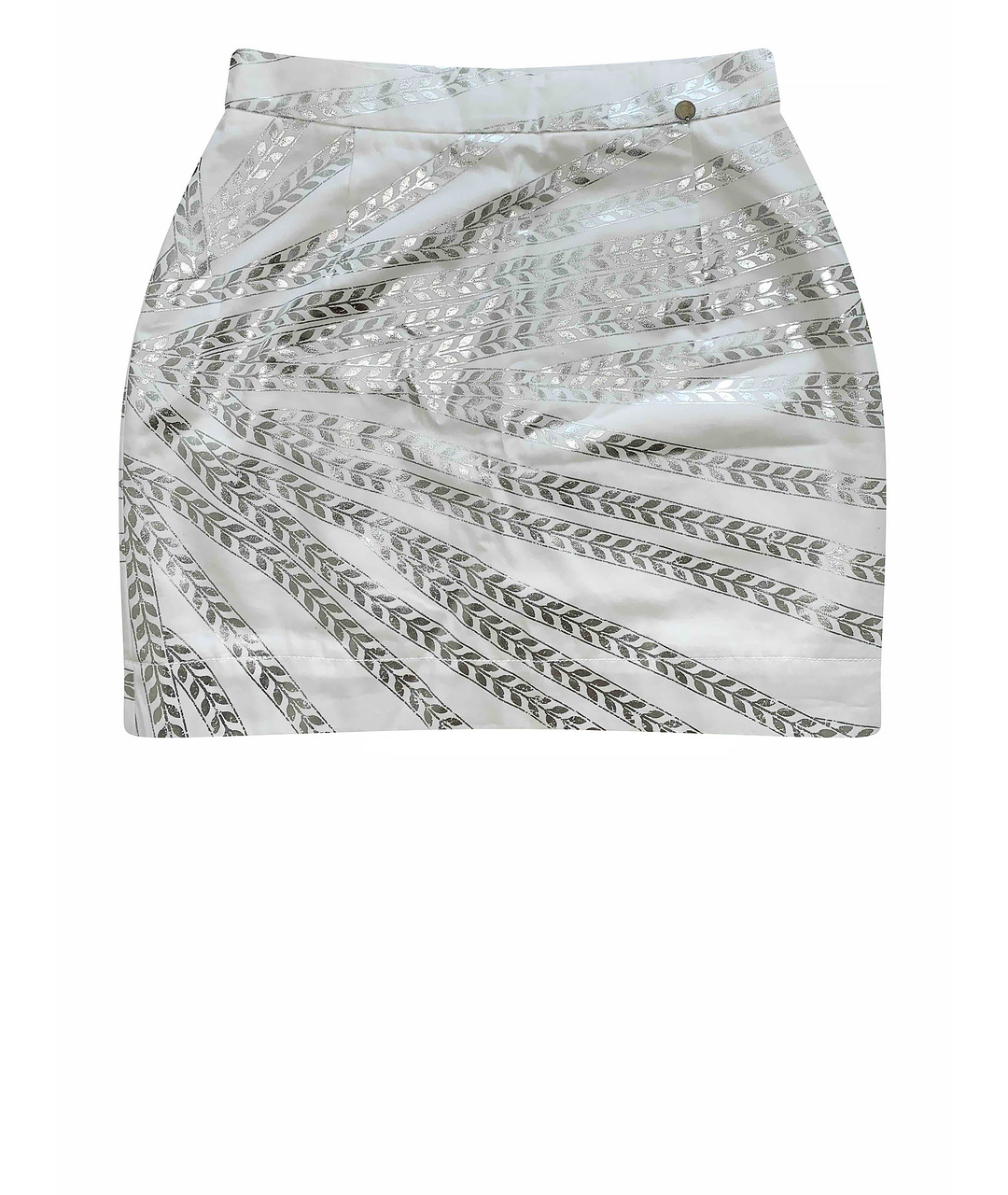 ALEXANDER TEREKHOV Серебряная шелковая юбка мини, фото 1