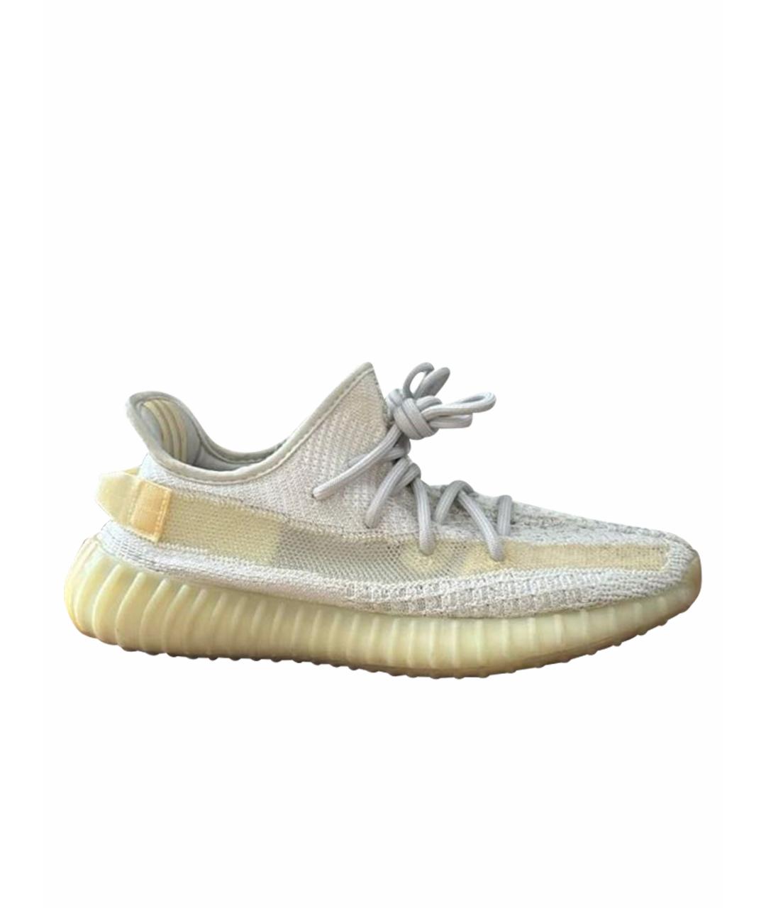 ADIDAS YEEZY Бежевые текстильные кроссовки, фото 1