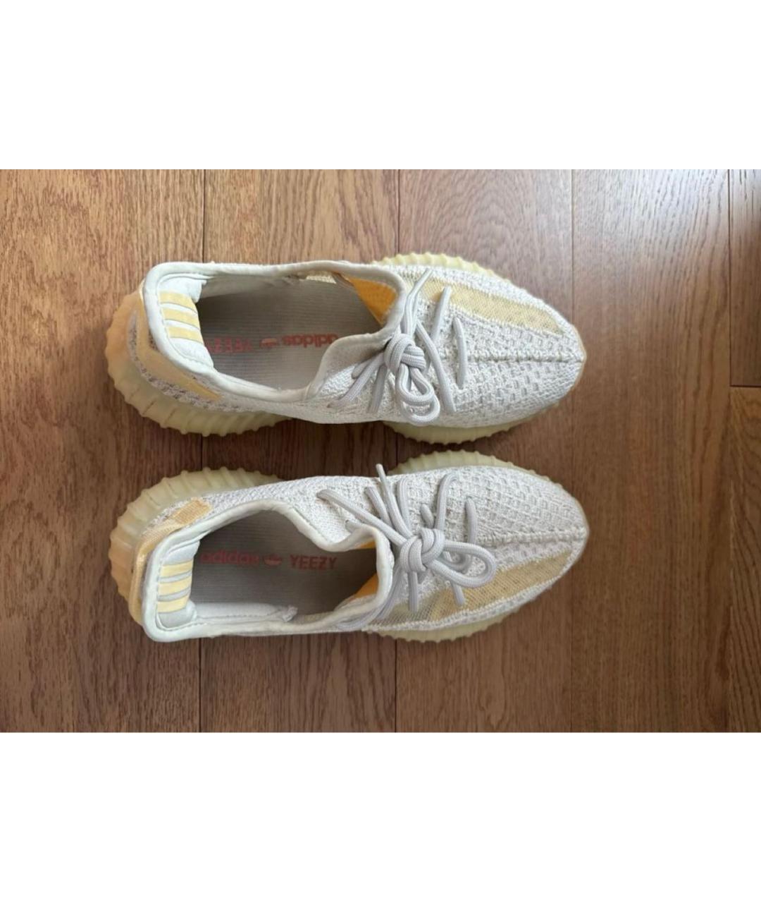ADIDAS YEEZY Бежевые текстильные кроссовки, фото 3