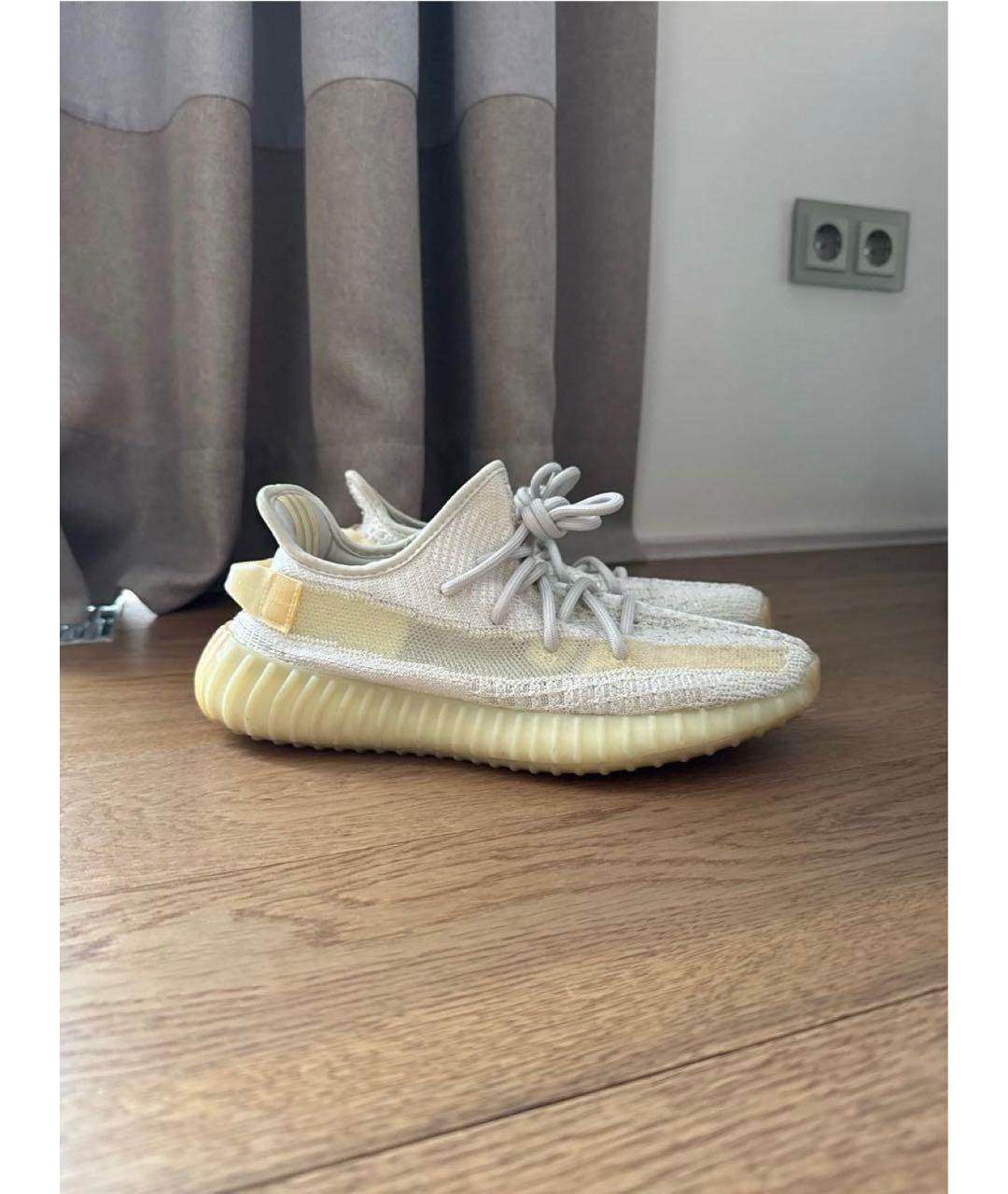 ADIDAS YEEZY Бежевые текстильные кроссовки, фото 5