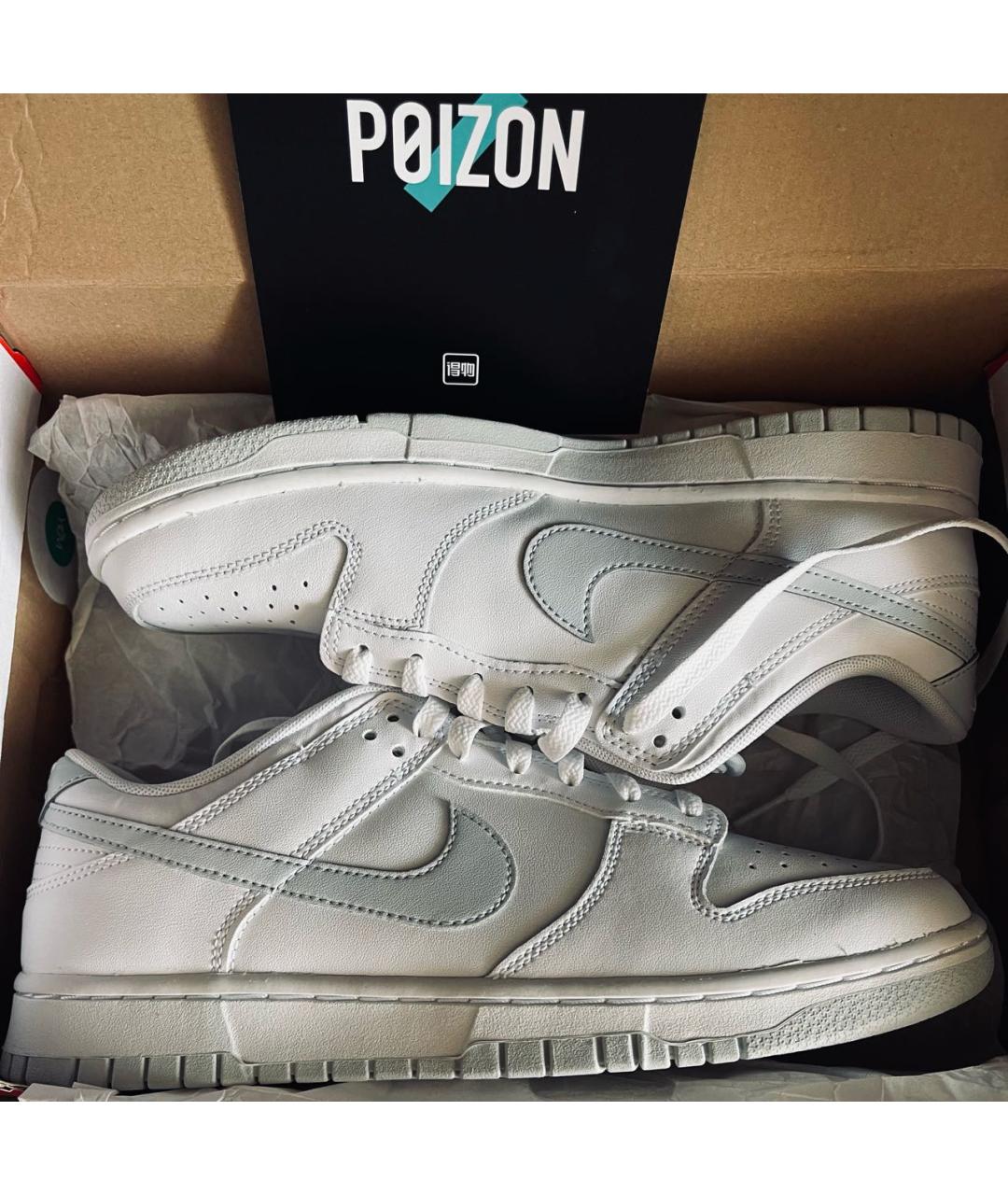 NIKE Серебряные кожаные низкие кроссовки / кеды, фото 7