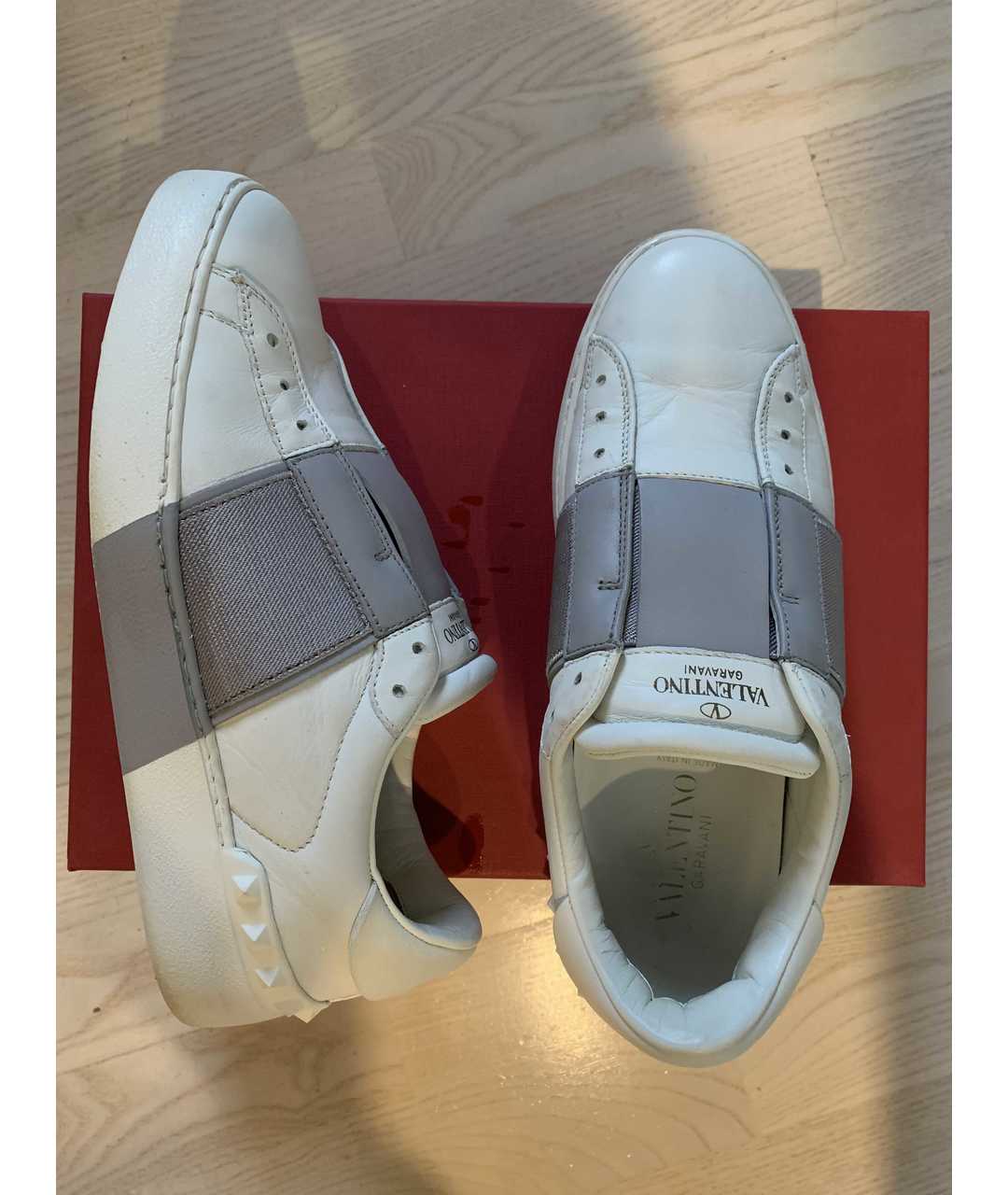 VALENTINO Белые кожаные кроссовки, фото 3