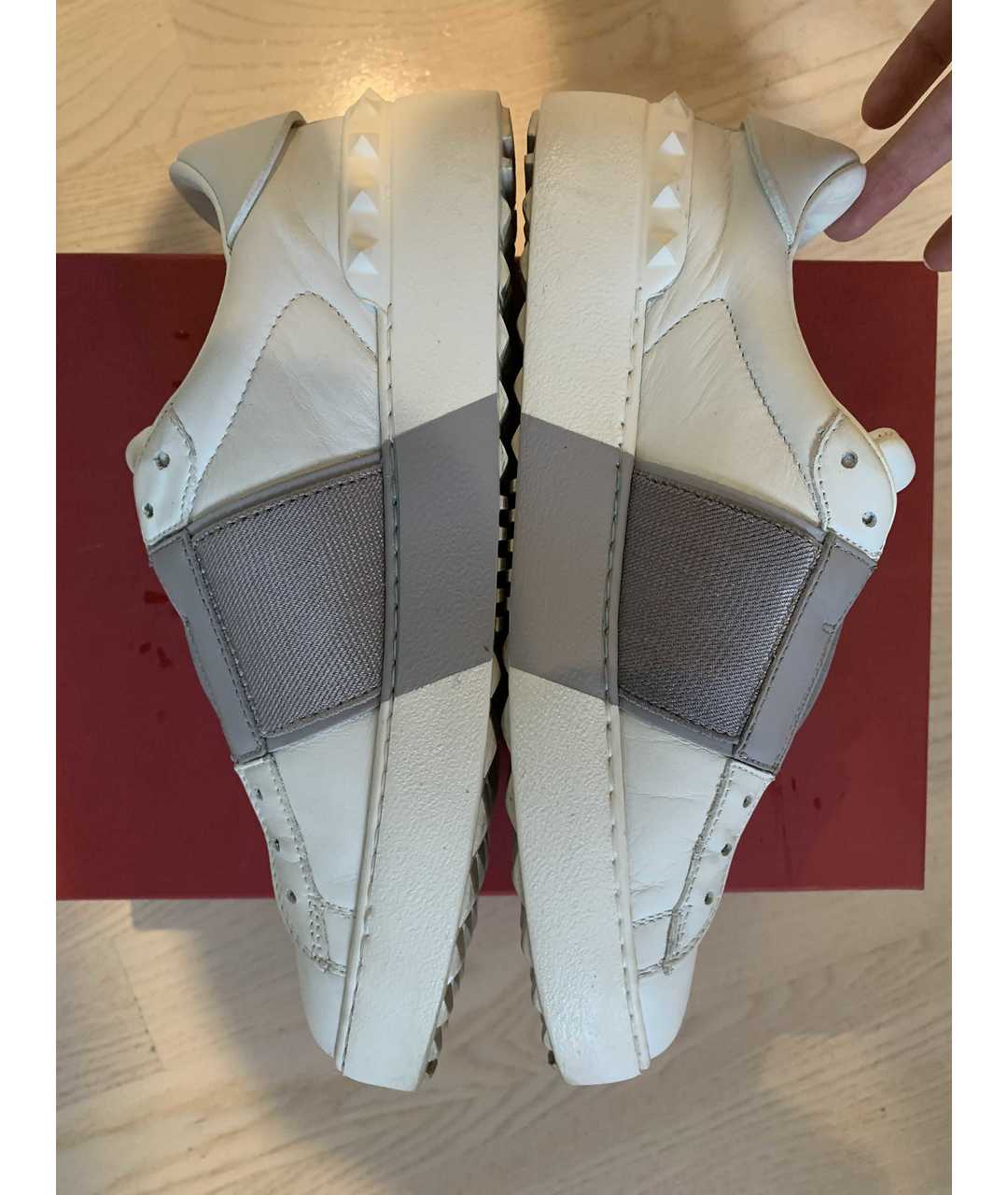 VALENTINO Белые кожаные кроссовки, фото 5