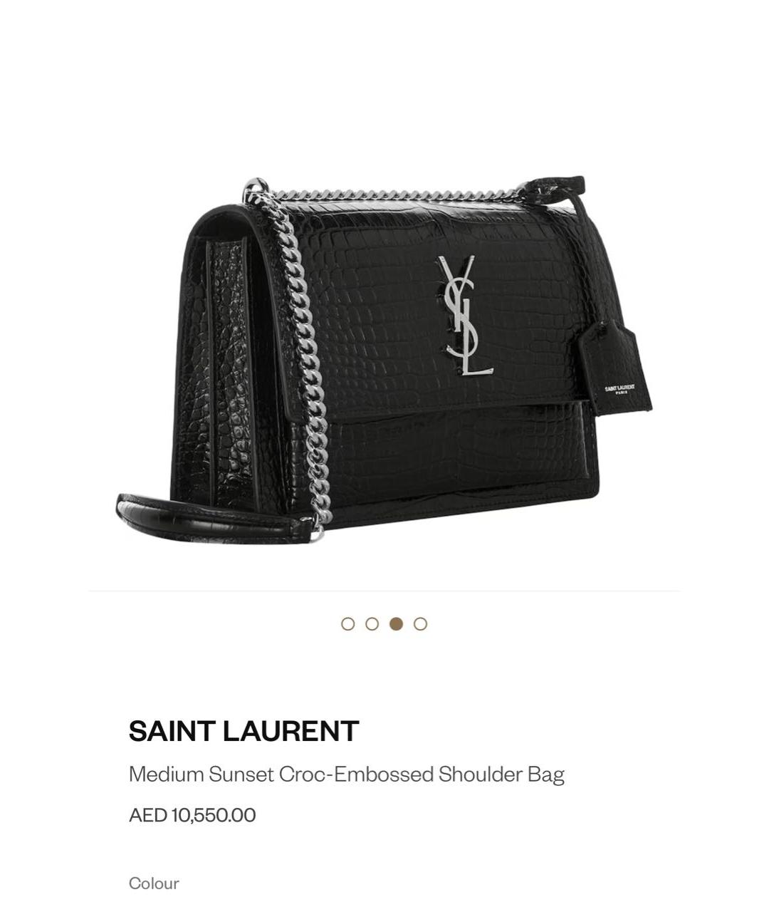 SAINT LAURENT Черная кожаная сумка через плечо, фото 7