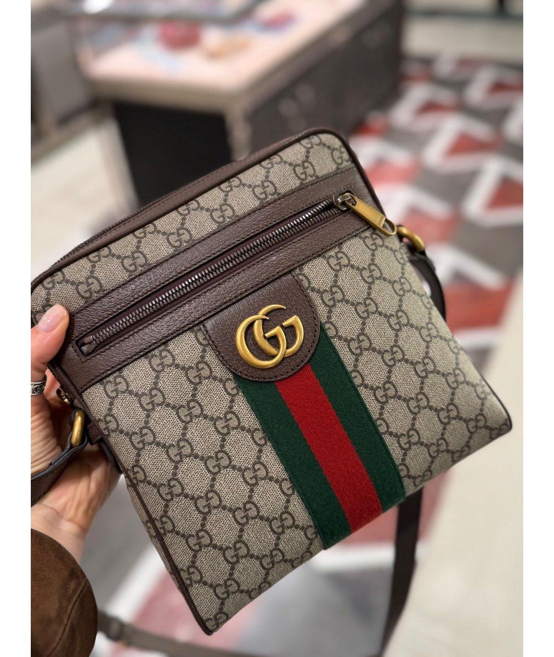 GUCCI Коричневая сумка на плечо, фото 2