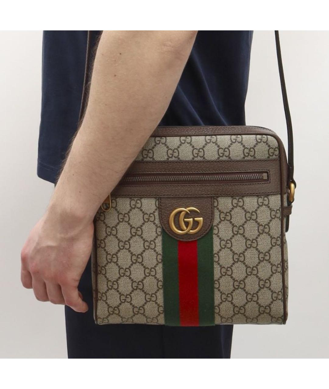 GUCCI Коричневая сумка на плечо, фото 3