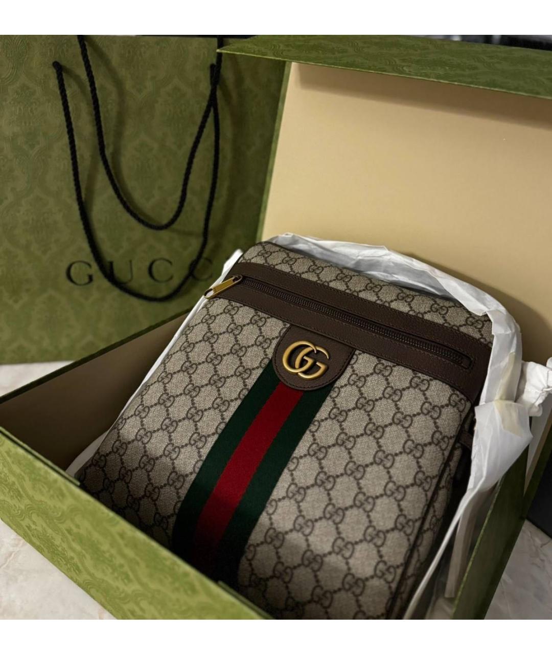 GUCCI Коричневая сумка на плечо, фото 4