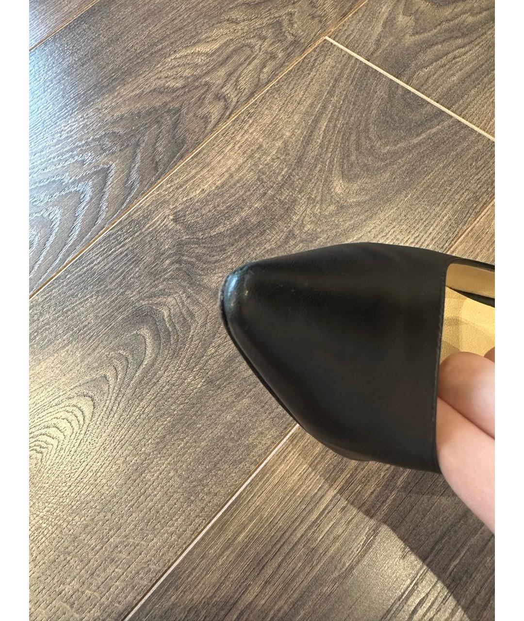 JIMMY CHOO Черные кожаные туфли, фото 5