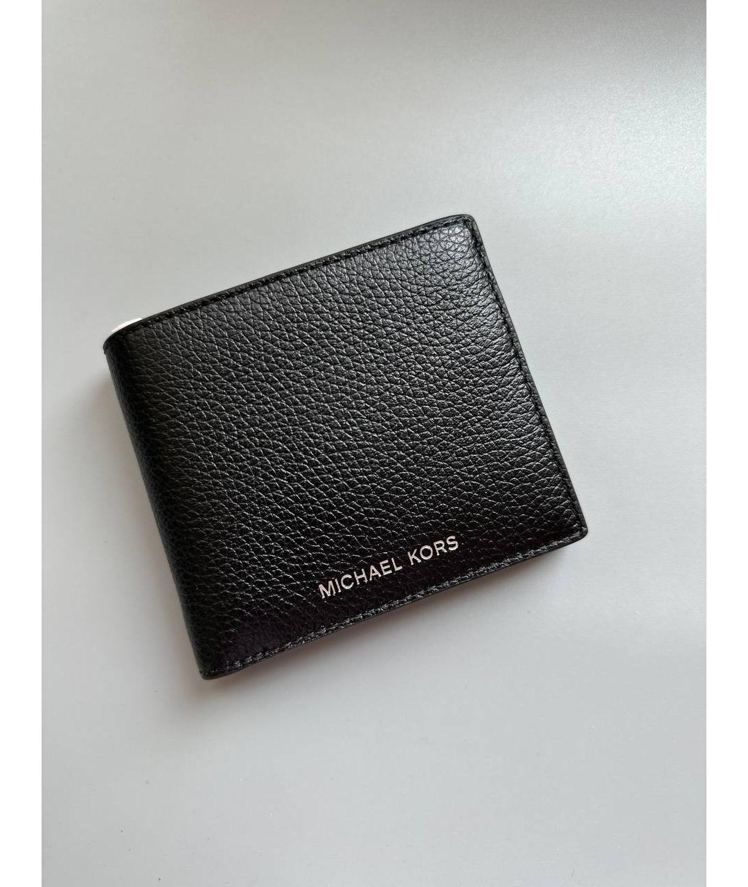 MICHAEL KORS Черный кожаный кошелек, фото 6