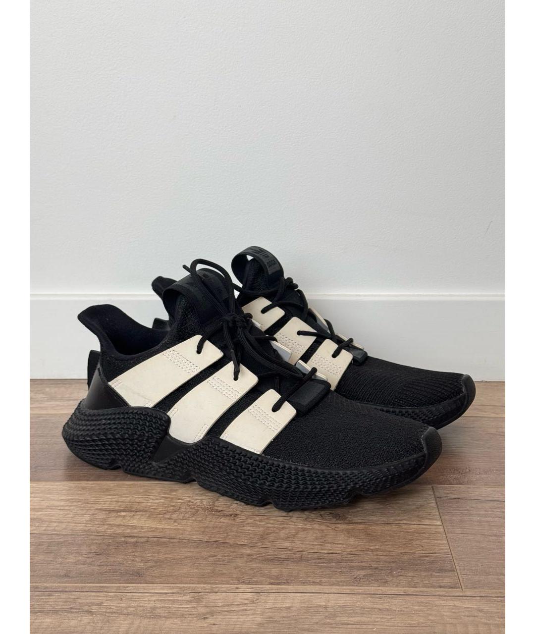 ADIDAS Черные кожаные низкие кроссовки / кеды, фото 6