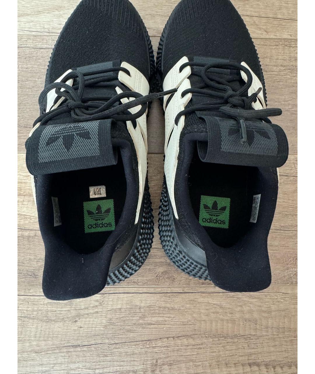 ADIDAS Черные кожаные низкие кроссовки / кеды, фото 3