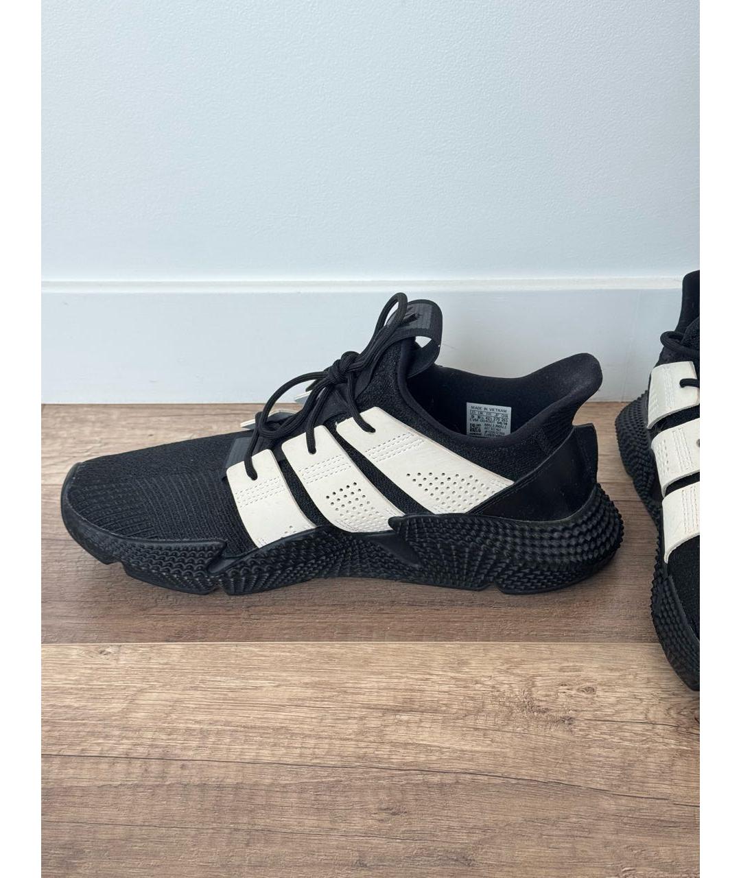 ADIDAS Черные кожаные низкие кроссовки / кеды, фото 4