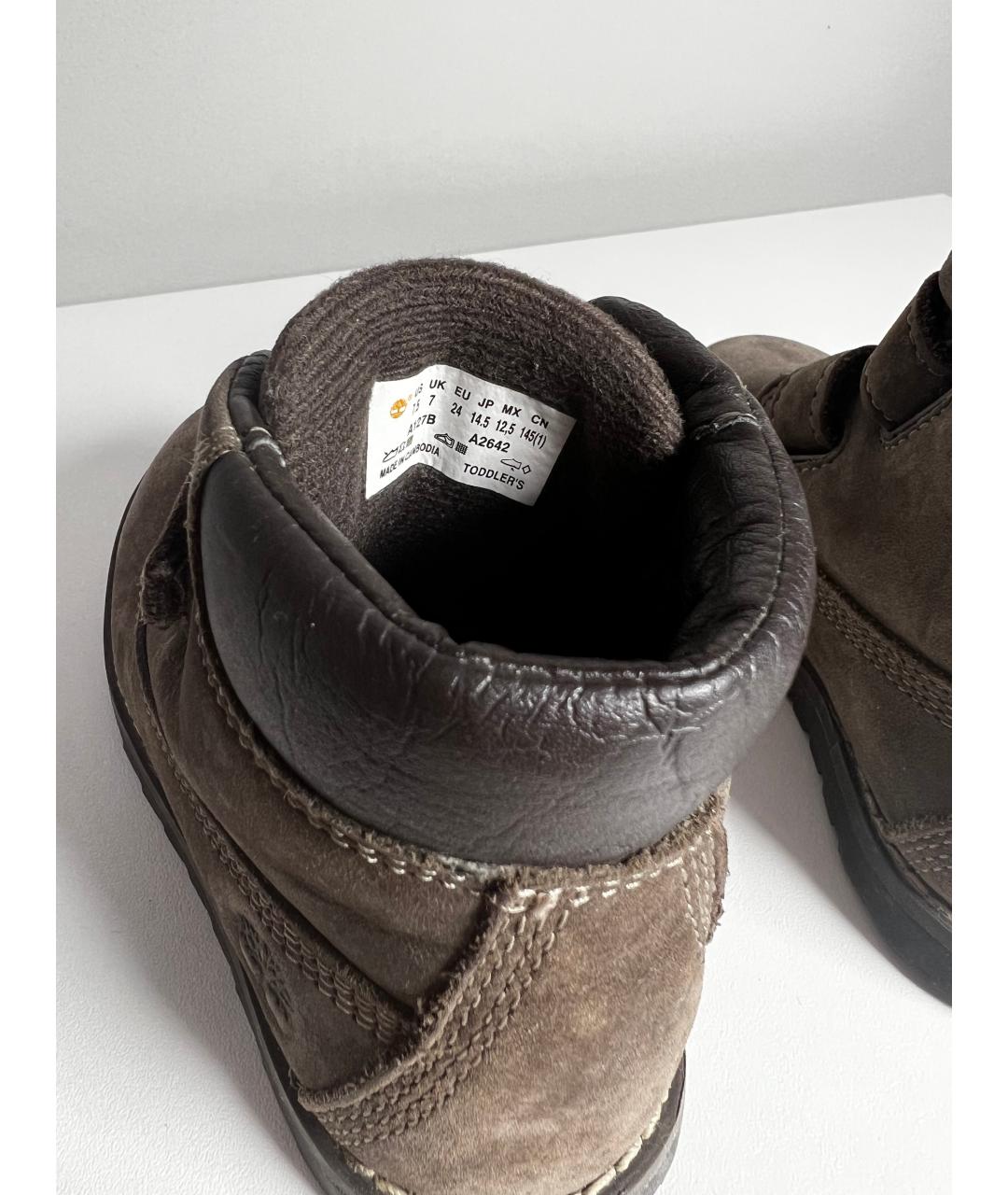 TIMBERLAND Коричневые замшевые ботинки, фото 6