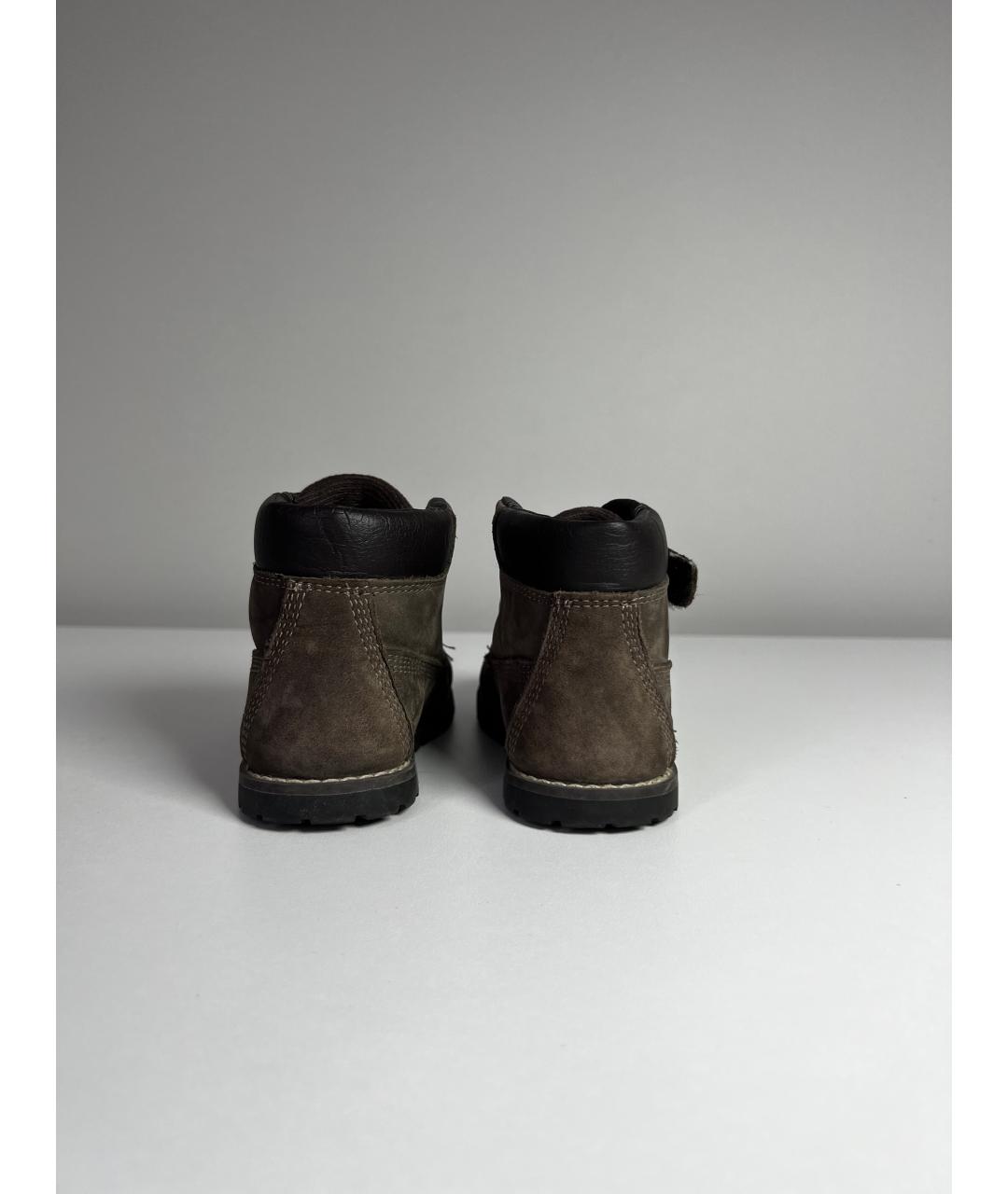 TIMBERLAND Коричневые замшевые ботинки, фото 4