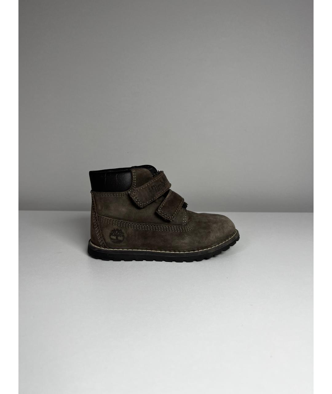 TIMBERLAND Коричневые замшевые ботинки, фото 7