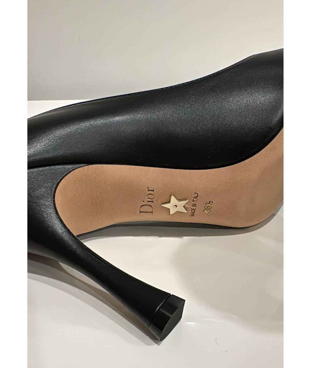 CHRISTIAN DIOR Черные кожаные туфли, фото 4