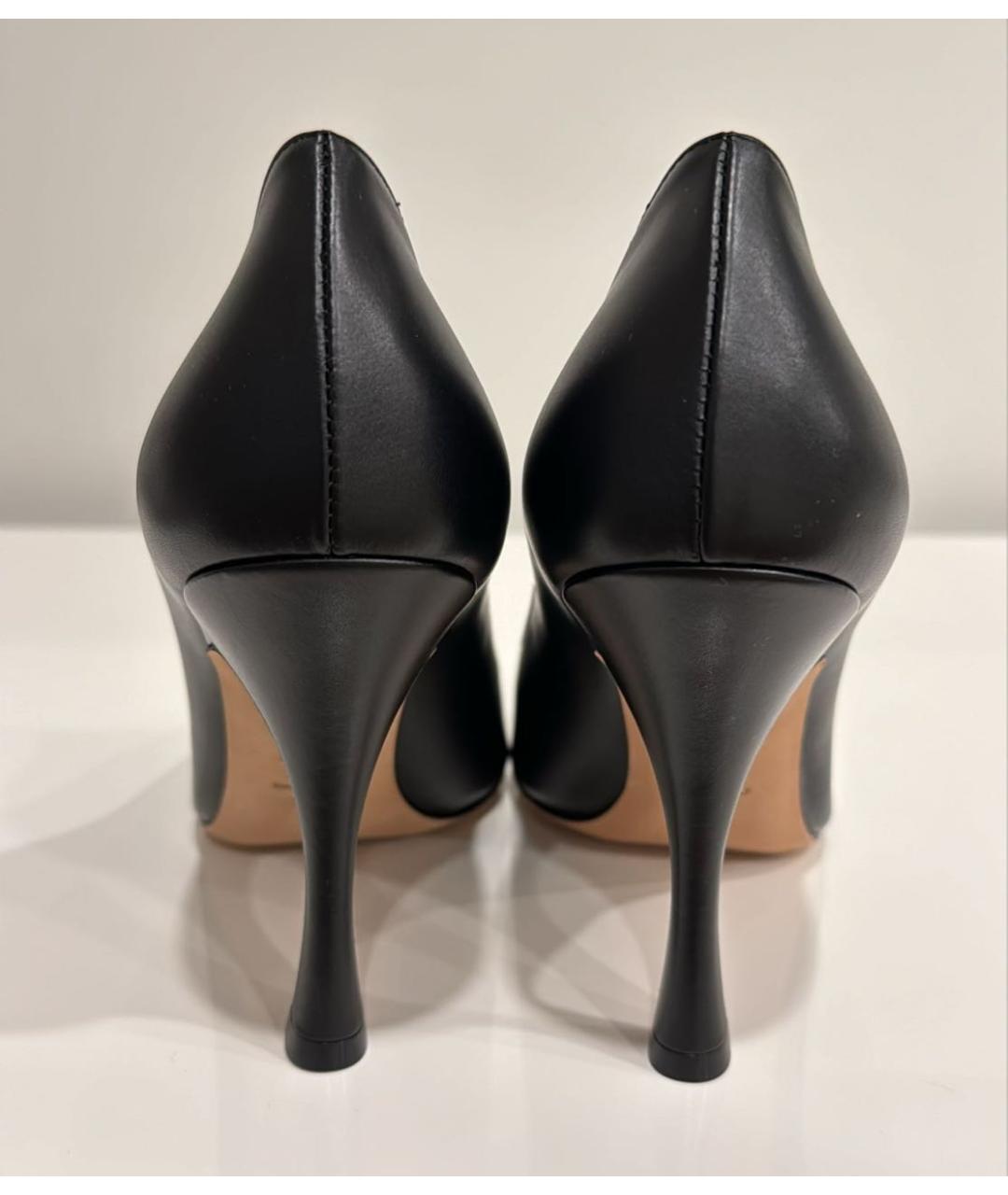 CHRISTIAN DIOR Черные кожаные туфли, фото 3