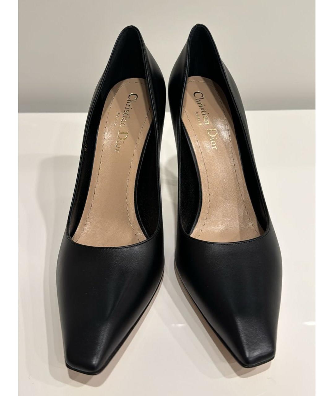 CHRISTIAN DIOR Черные кожаные туфли, фото 2