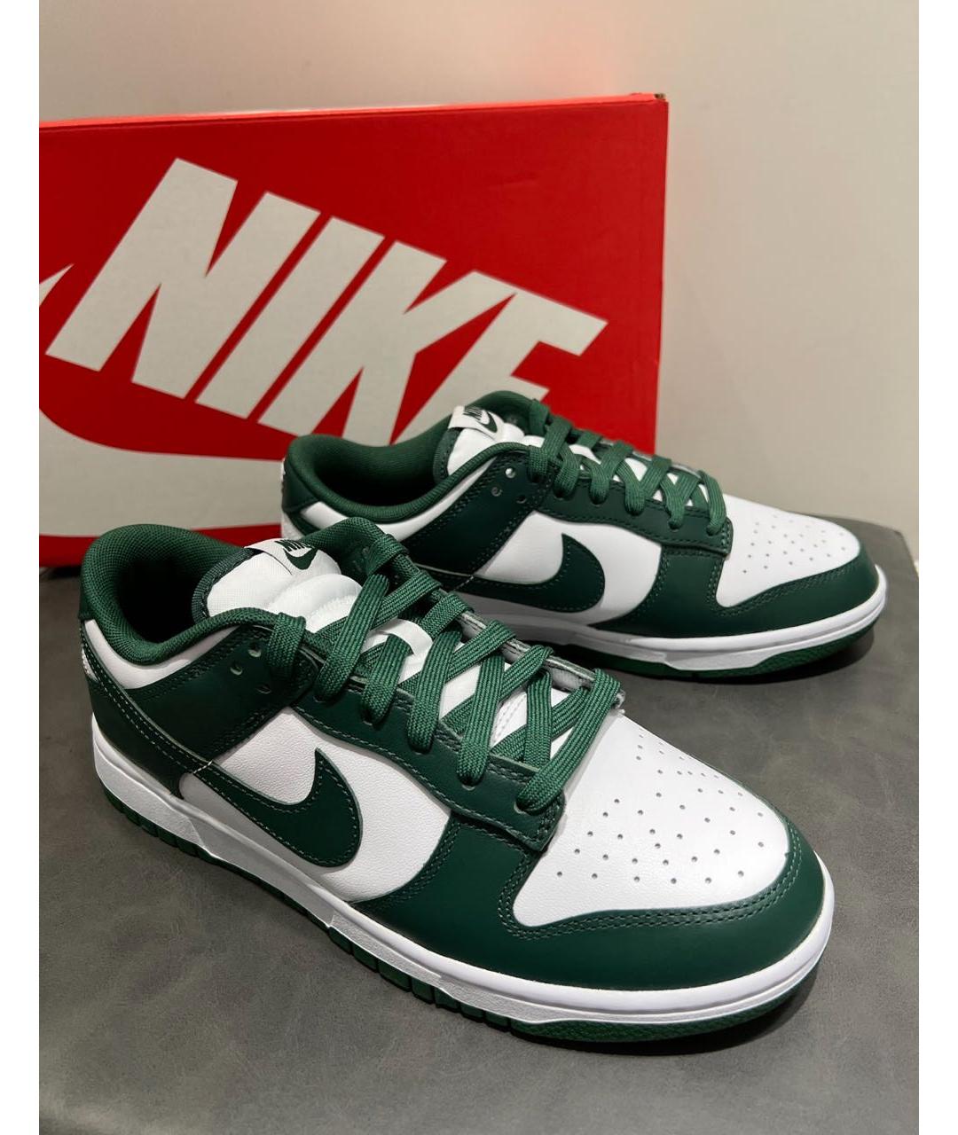 NIKE Зеленые кроссовки из искусственной кожи, фото 6