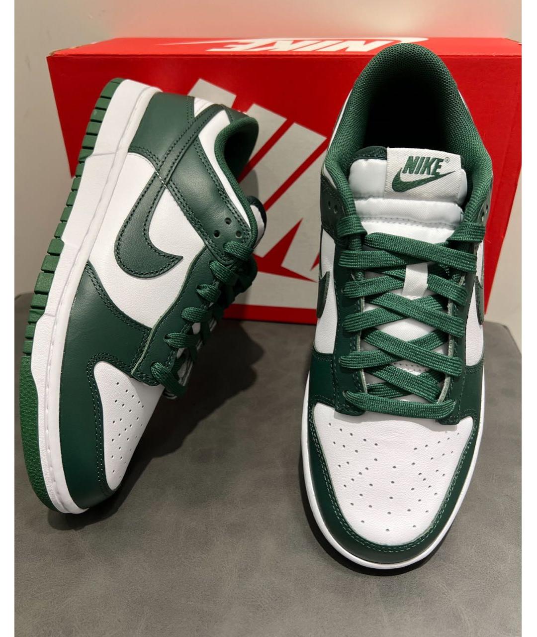 NIKE Зеленые кроссовки из искусственной кожи, фото 7