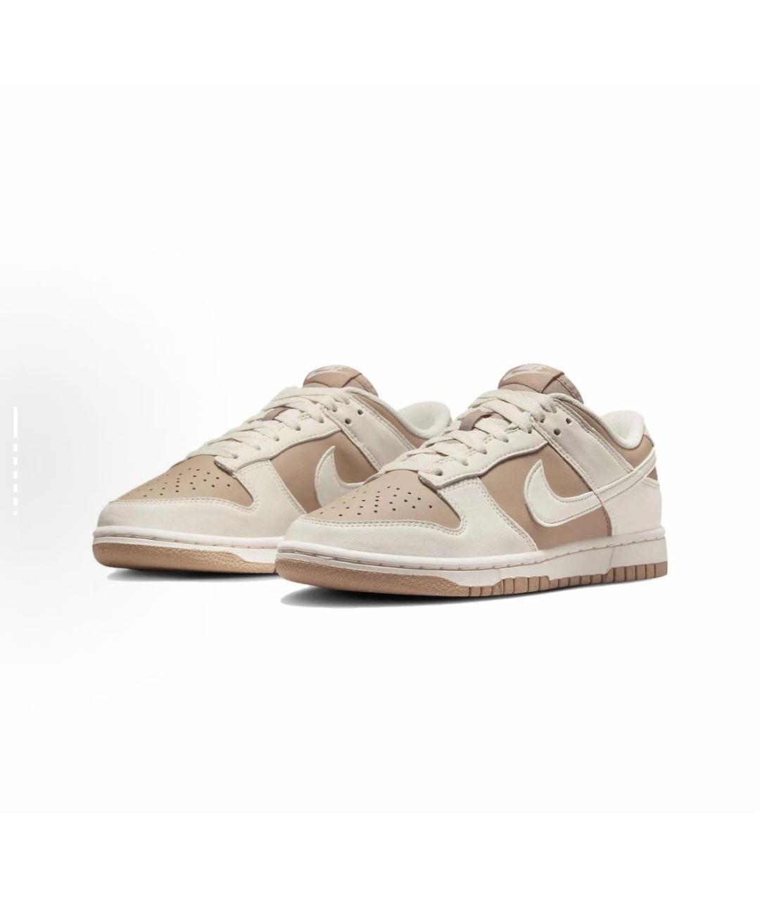 NIKE Бежевые кроссовки из искусственной кожи, фото 2