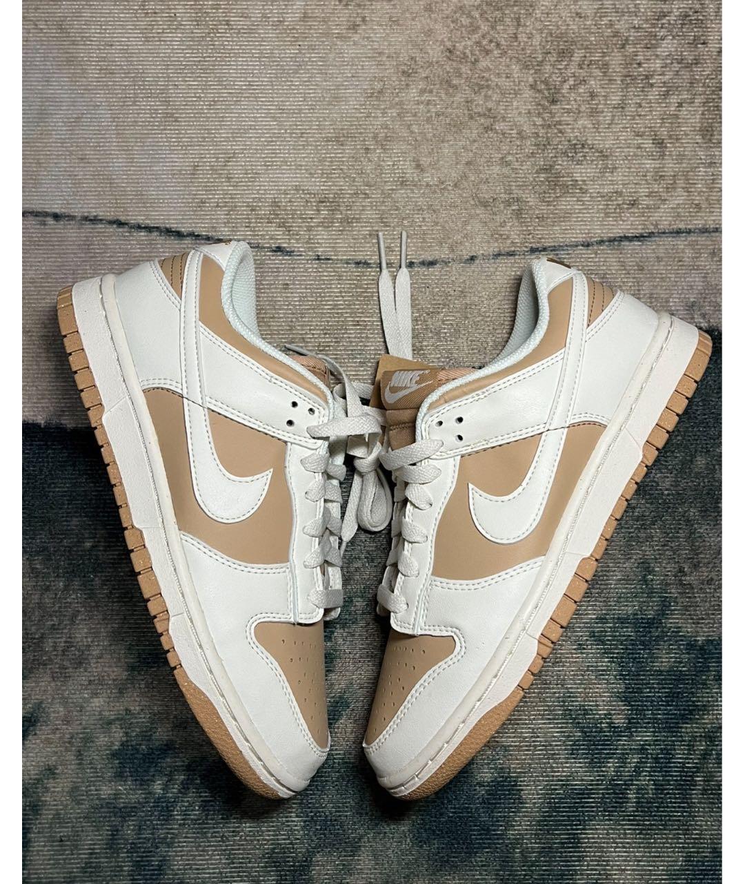 NIKE Бежевые кроссовки из искусственной кожи, фото 6