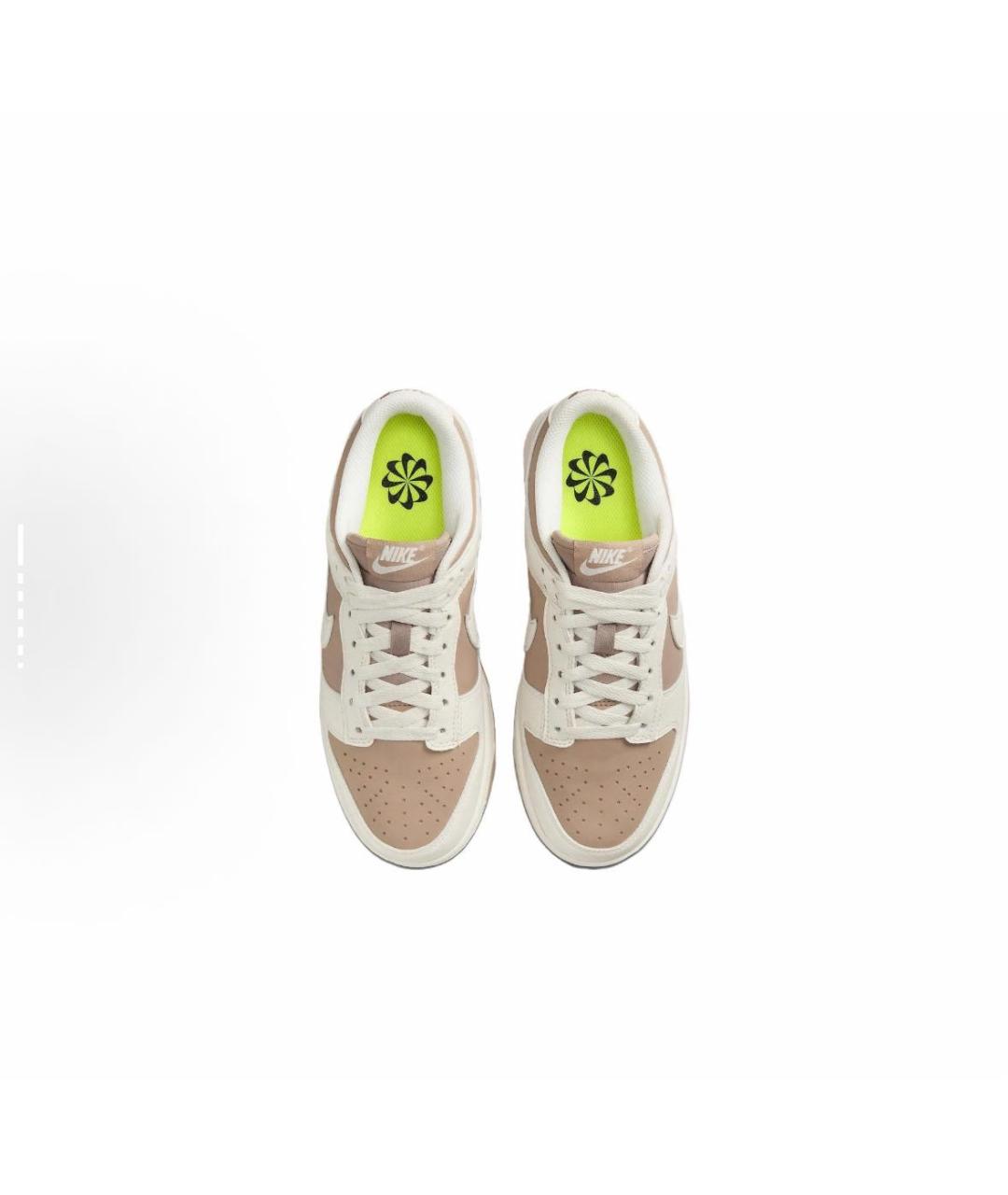 NIKE Бежевые кроссовки из искусственной кожи, фото 3