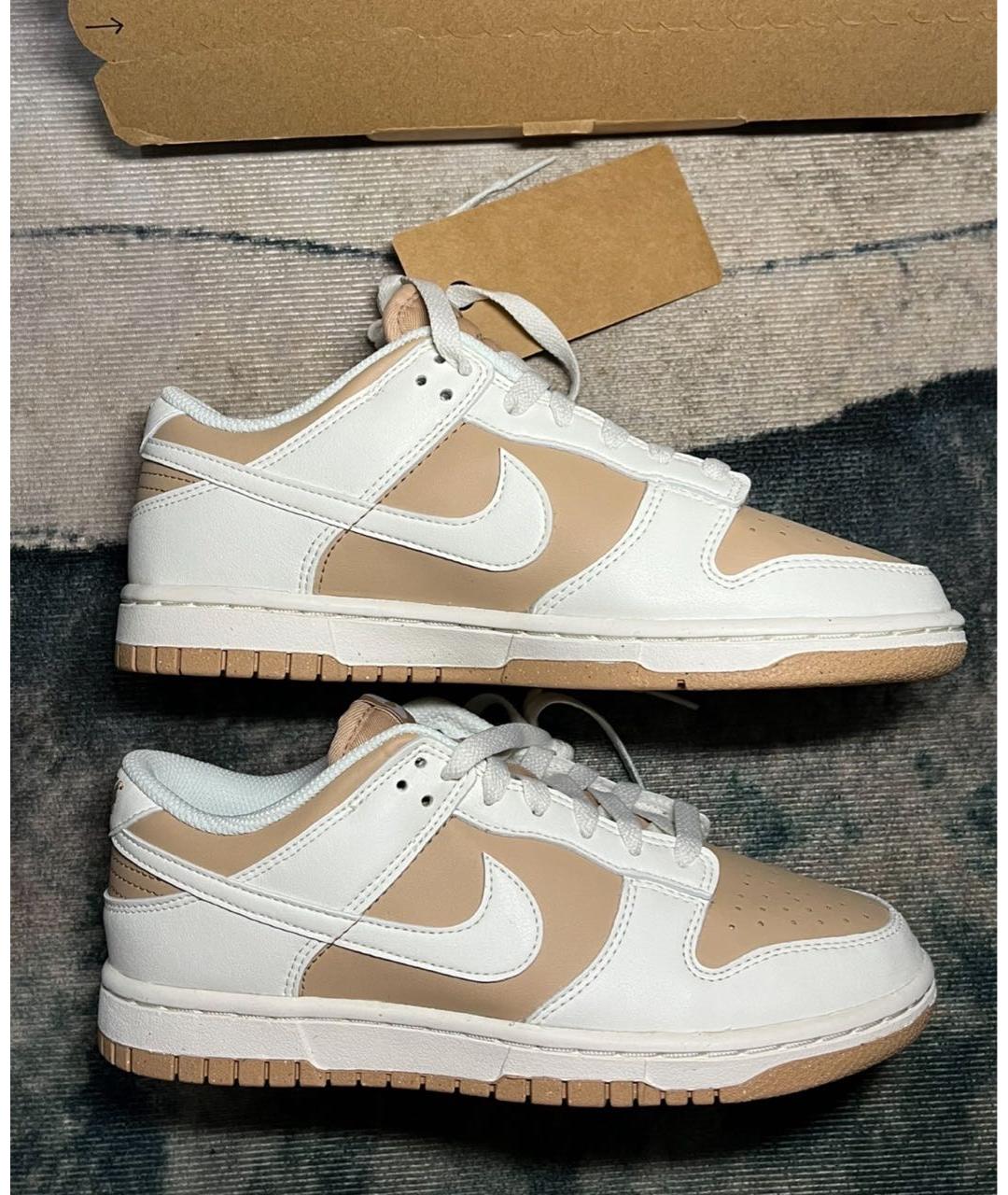 NIKE Бежевые кроссовки из искусственной кожи, фото 7