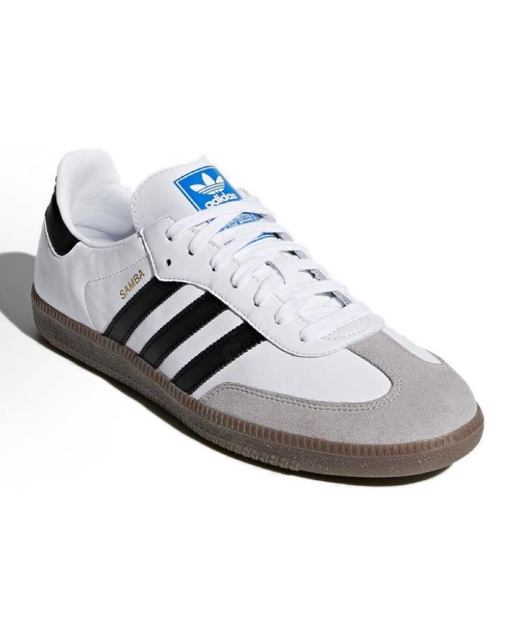 ADIDAS Белые кожаные низкие кроссовки / кеды, фото 3