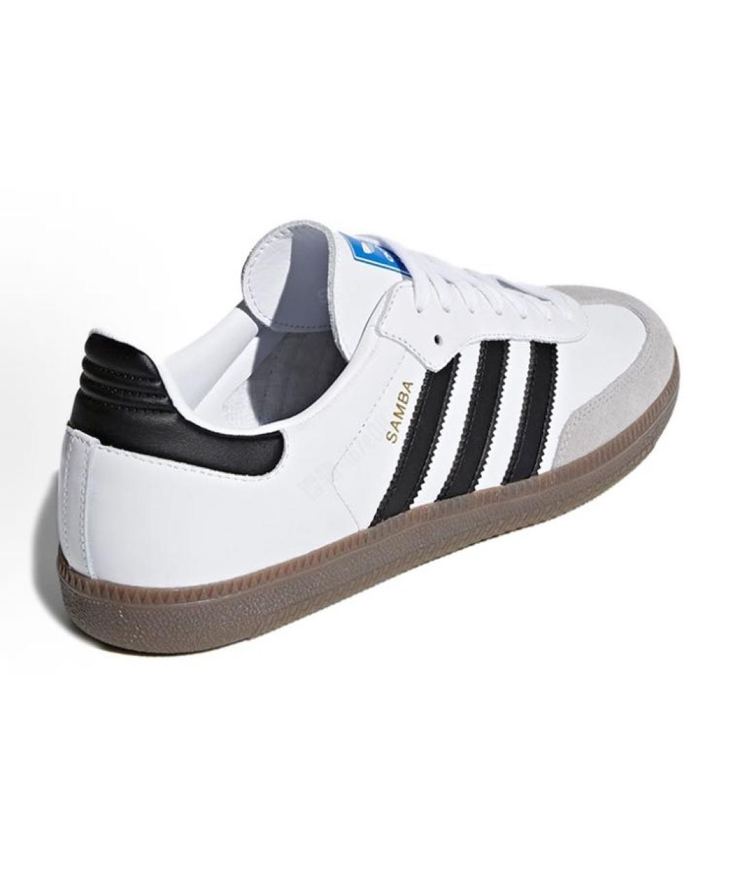 ADIDAS Белые кожаные низкие кроссовки / кеды, фото 2