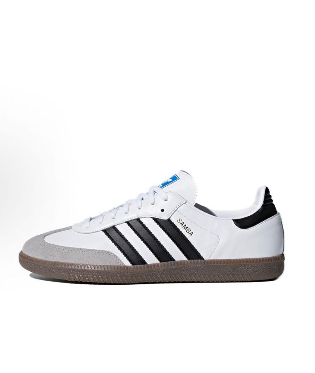 ADIDAS Белые кожаные низкие кроссовки / кеды, фото 4