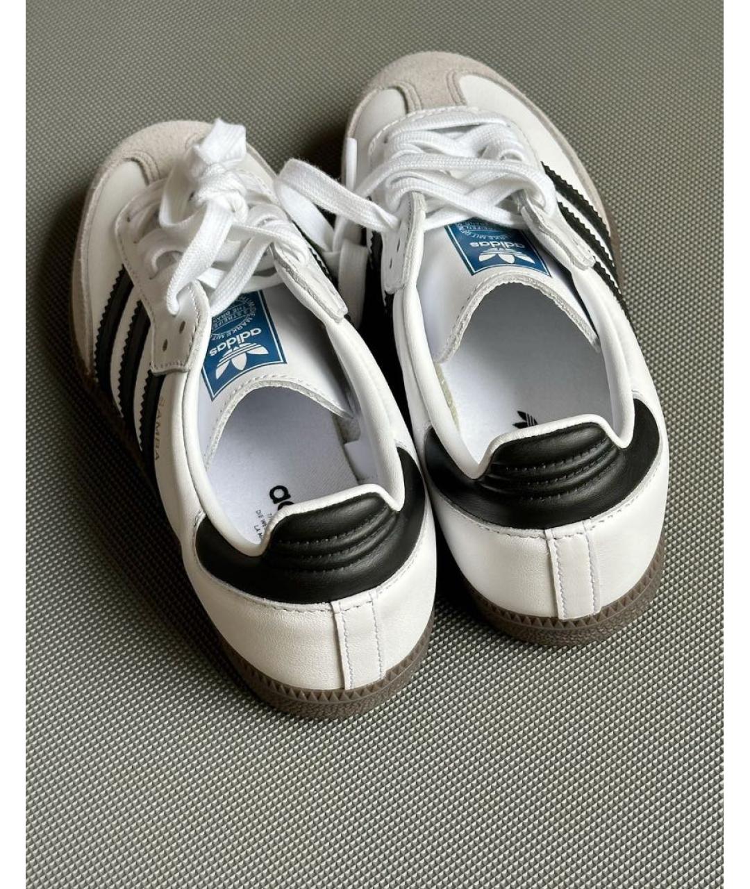 ADIDAS Белые кожаные низкие кроссовки / кеды, фото 7