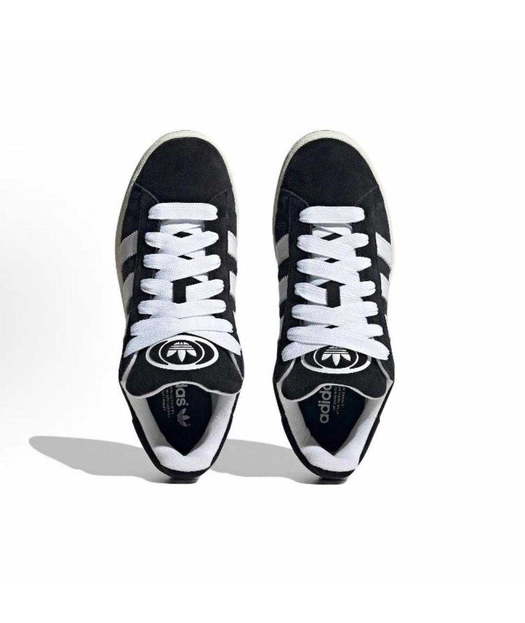 ADIDAS Черные замшевые низкие кроссовки / кеды, фото 4