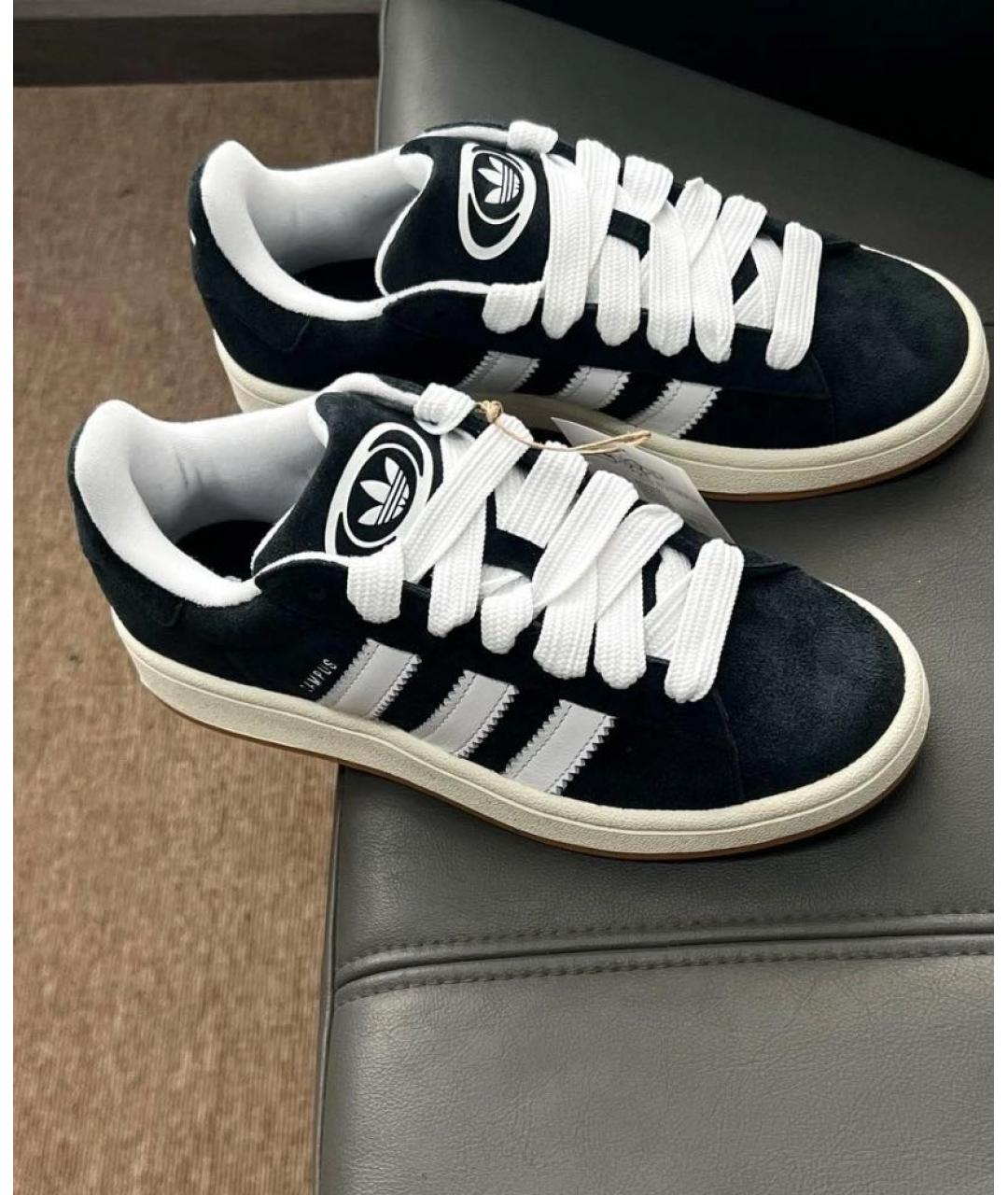 ADIDAS Черные замшевые низкие кроссовки / кеды, фото 6