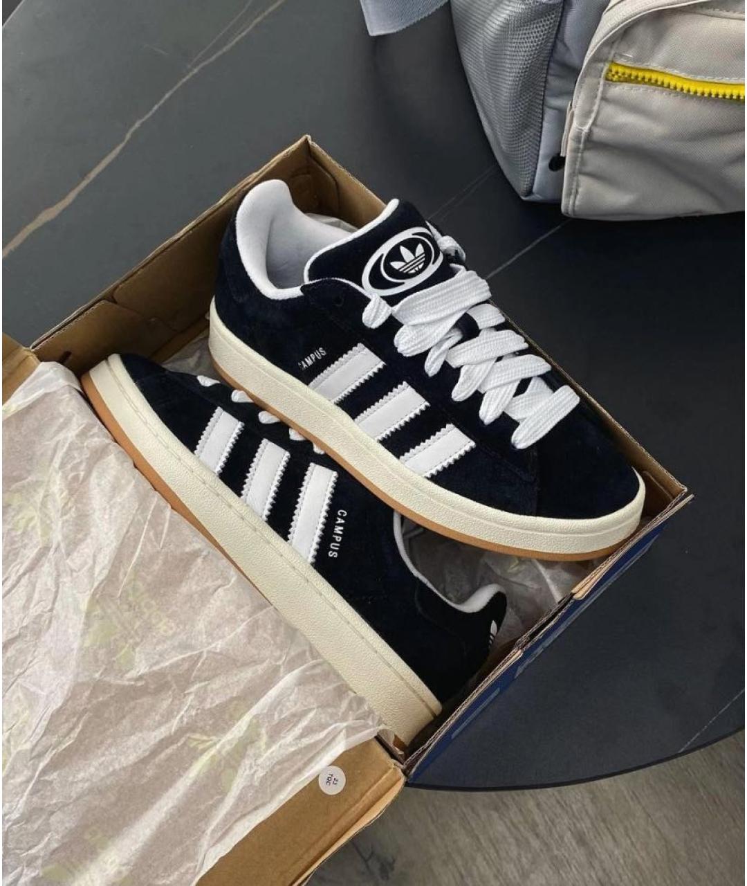 ADIDAS Черные замшевые низкие кроссовки / кеды, фото 7