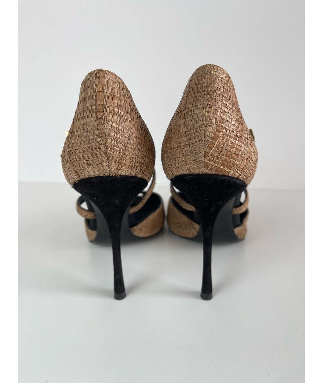 DOLCE&GABBANA Бежевые босоножки, фото 4