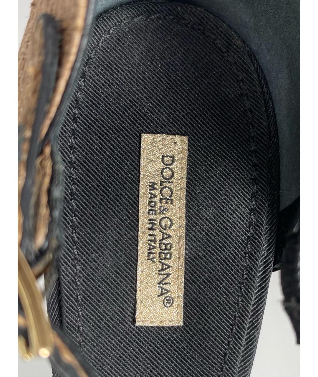 DOLCE&GABBANA Бежевые босоножки, фото 6